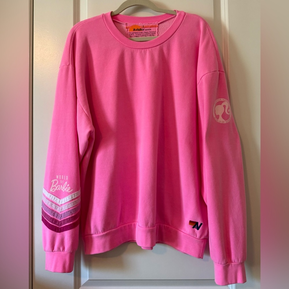 AVIATOR NATION X WORLD OF BARBIE LIMITED EDITION SWEATSHIRT LARGE
